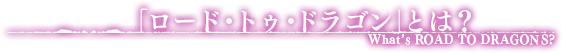 ロード・トゥ・ドラゴンとは？